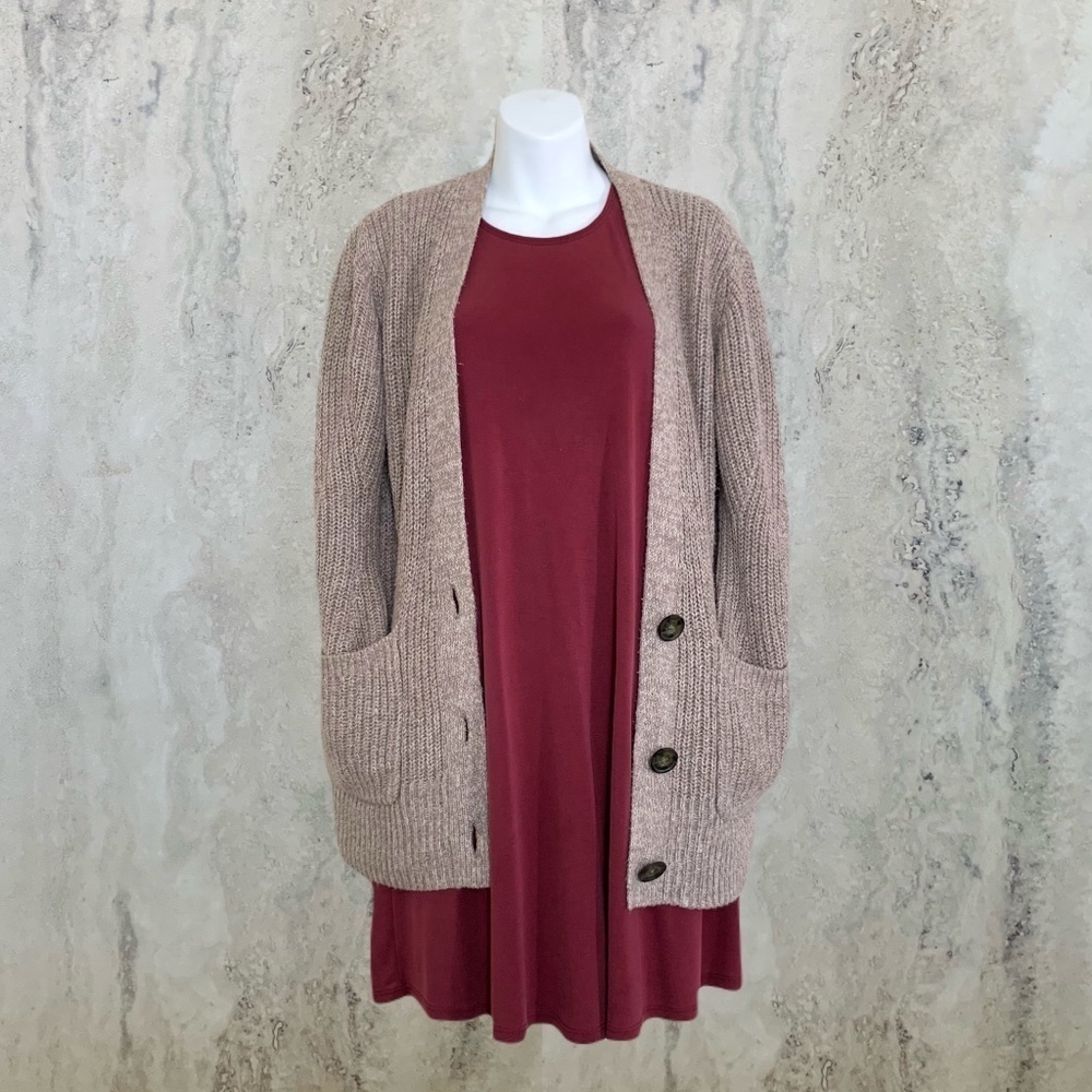 Abercrombie & Fitch Raspberry Red Swing Aline Dre… - image 2